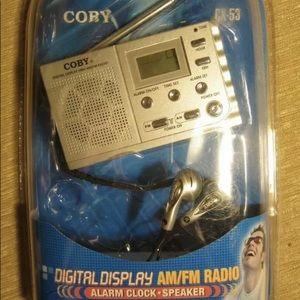 Coby CX-53 Digital Display AM FM Alarm Clock Portable Radio NOS O89K